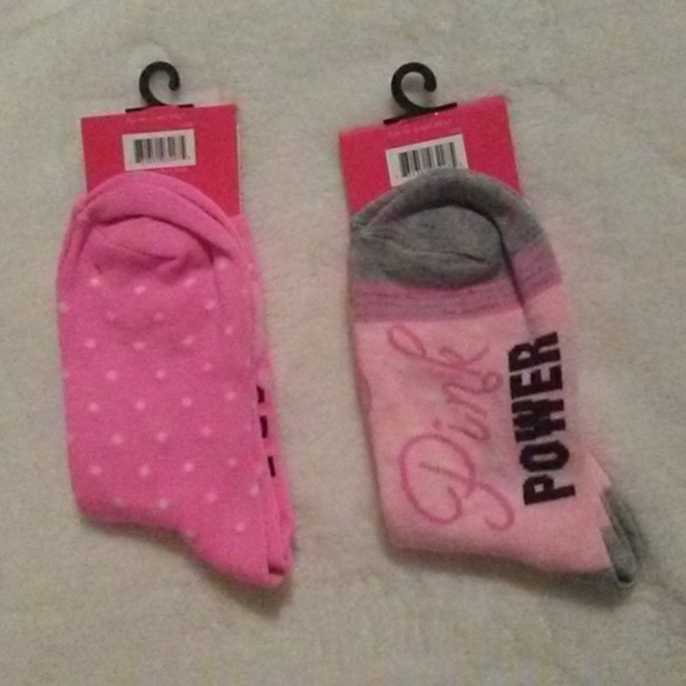 NWT Breast Cancer Awareness Crew Socks Bundle - Picture 4 of 6